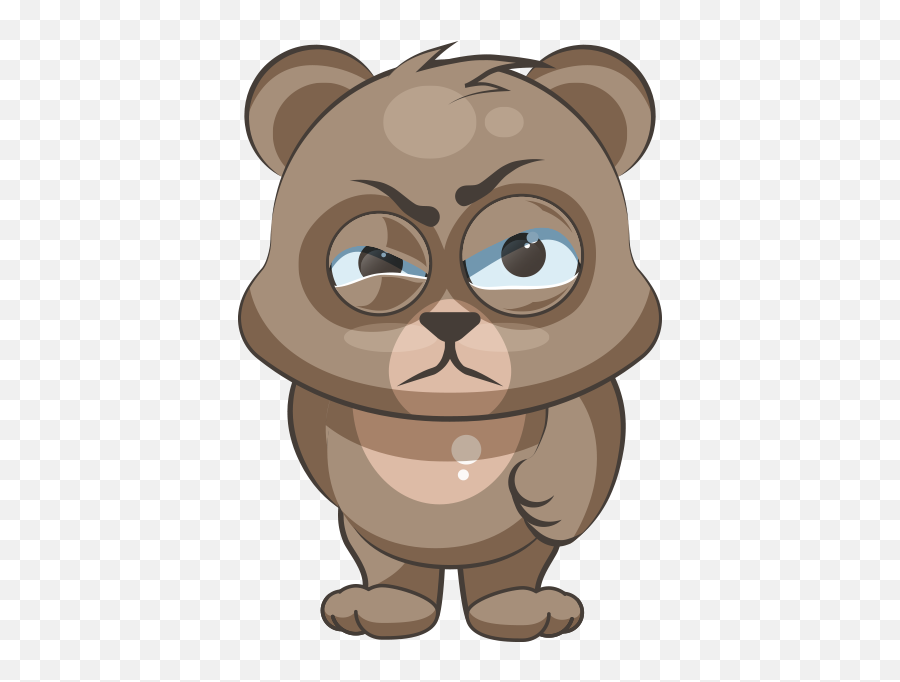Cuddlebug Teddy Bear Emoji - Angry Bear Emoji,Teddy Bear Emojis
