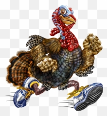 Turkey Running In Action Thanksgiving Kids Tie - Dye Tshirt Emoji,Small Emoji For Turkey