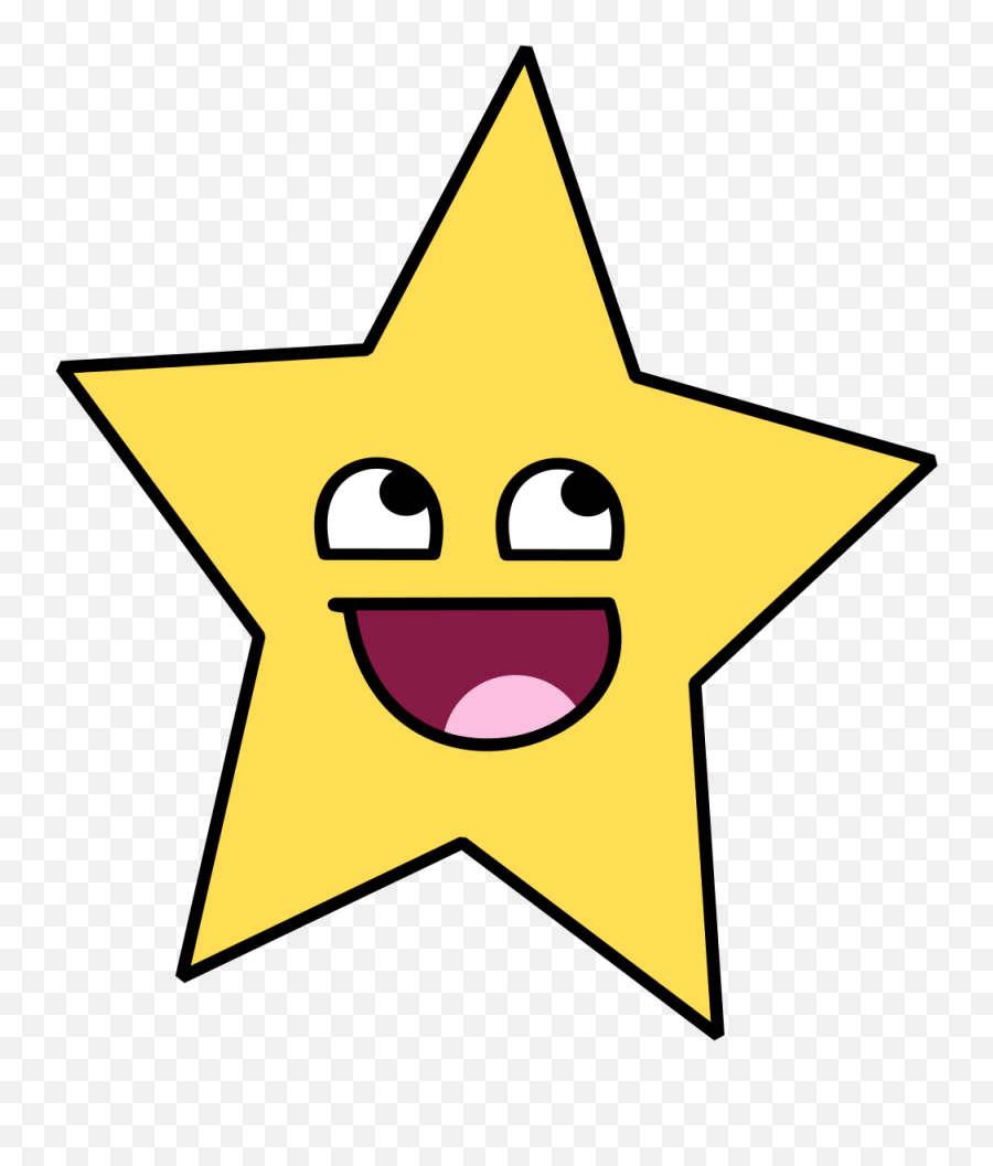 Clipart Star Smiley Face Clipart Star - Smiley Face Meme Emoji,Gold Star Emoticon