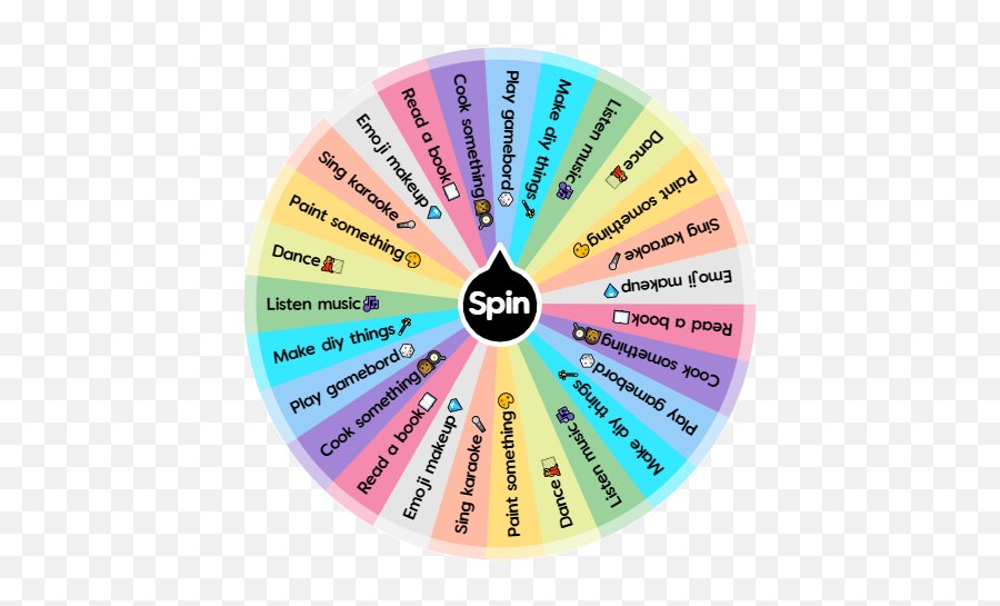 Activities Spin The Wheel App Emoji,Read Book Emoji