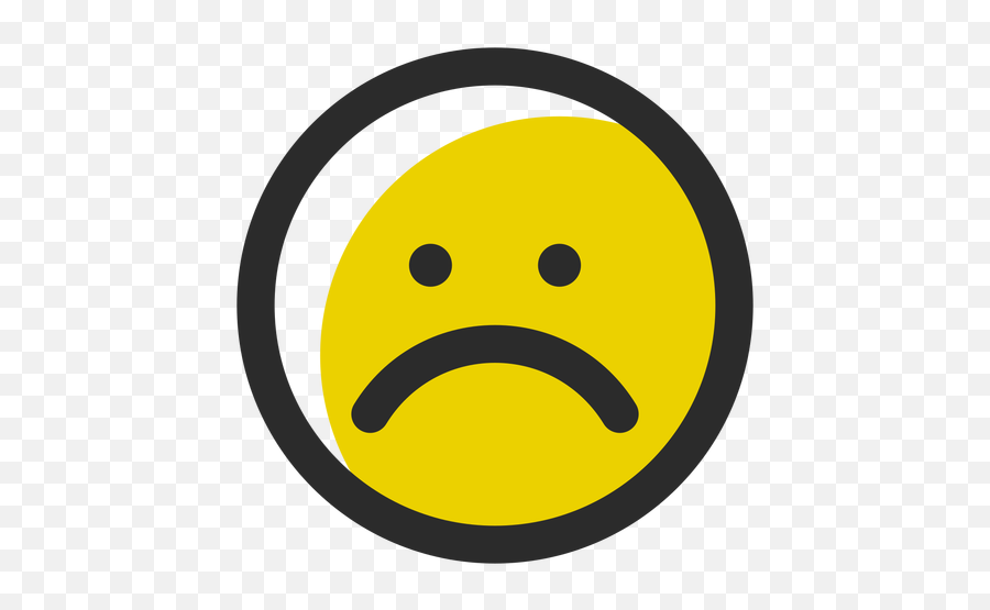 Sad Colored Stroke Emoticon - Transparent Png U0026 Svg Vector File Emoji,Sad Emoji Text