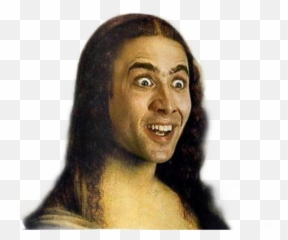 Arte Monalisa Aesthetic Meme Sticker - Hair Design Emoji,Nicolas Cage Emoji