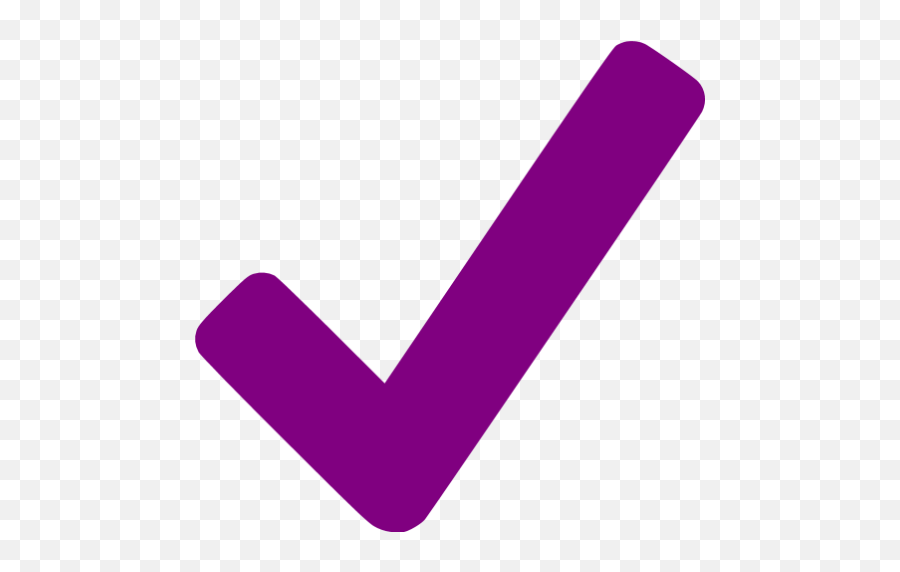 Purple Checkmark Icon - Tick Symbol In Purple Emoji,Check Emoticon
