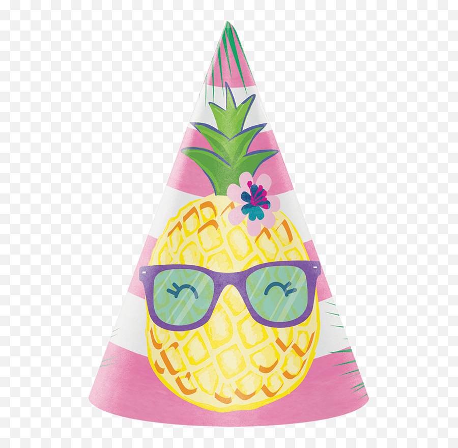 Pineapple N Friends Photo Booth Props Set - Party Hats 8ct Emoji,Sunglasses Emoji With Braces