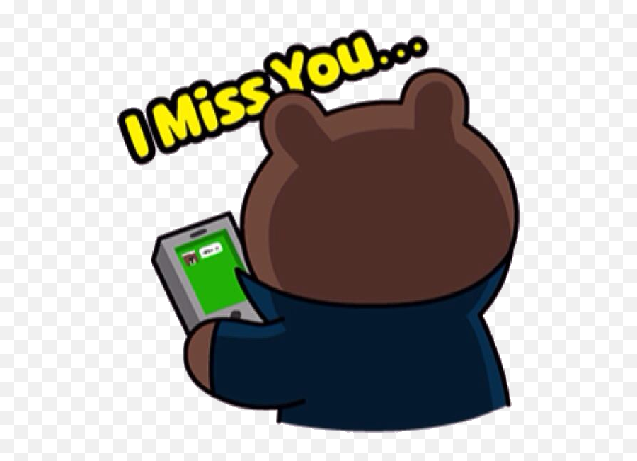 Brownu0027s Love Story - Brown And Cony Miss You Clipart Full Miss You Line Friends Emoji,I Miss You Animated Emoji