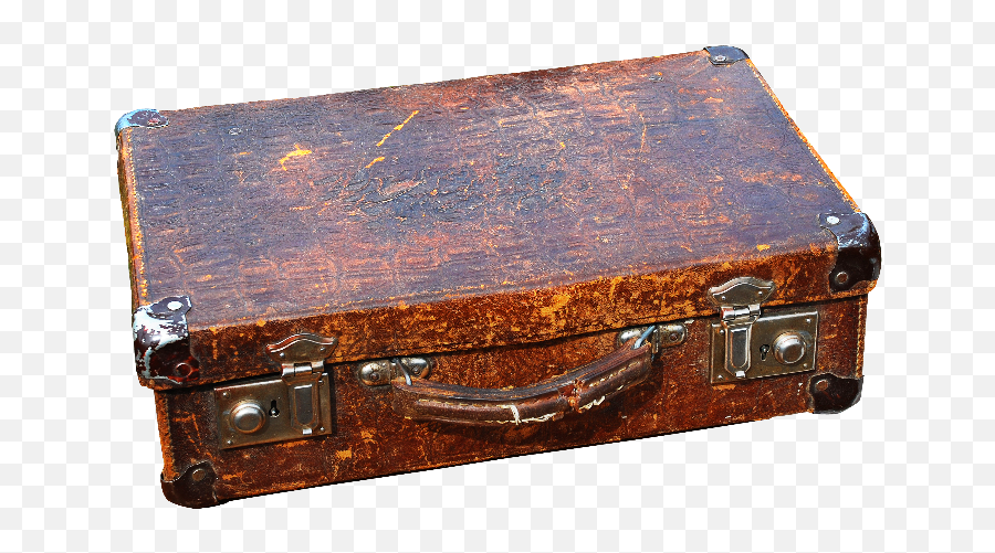 Vintage Leather Suitcase Png - Old Suitcase Png Emoji,Briefcase Emoji