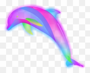 Ftestickers Dolphin Neon Luminous - Dolphin Neon Png Transparent Emoji,Dolphin Emoji Android
