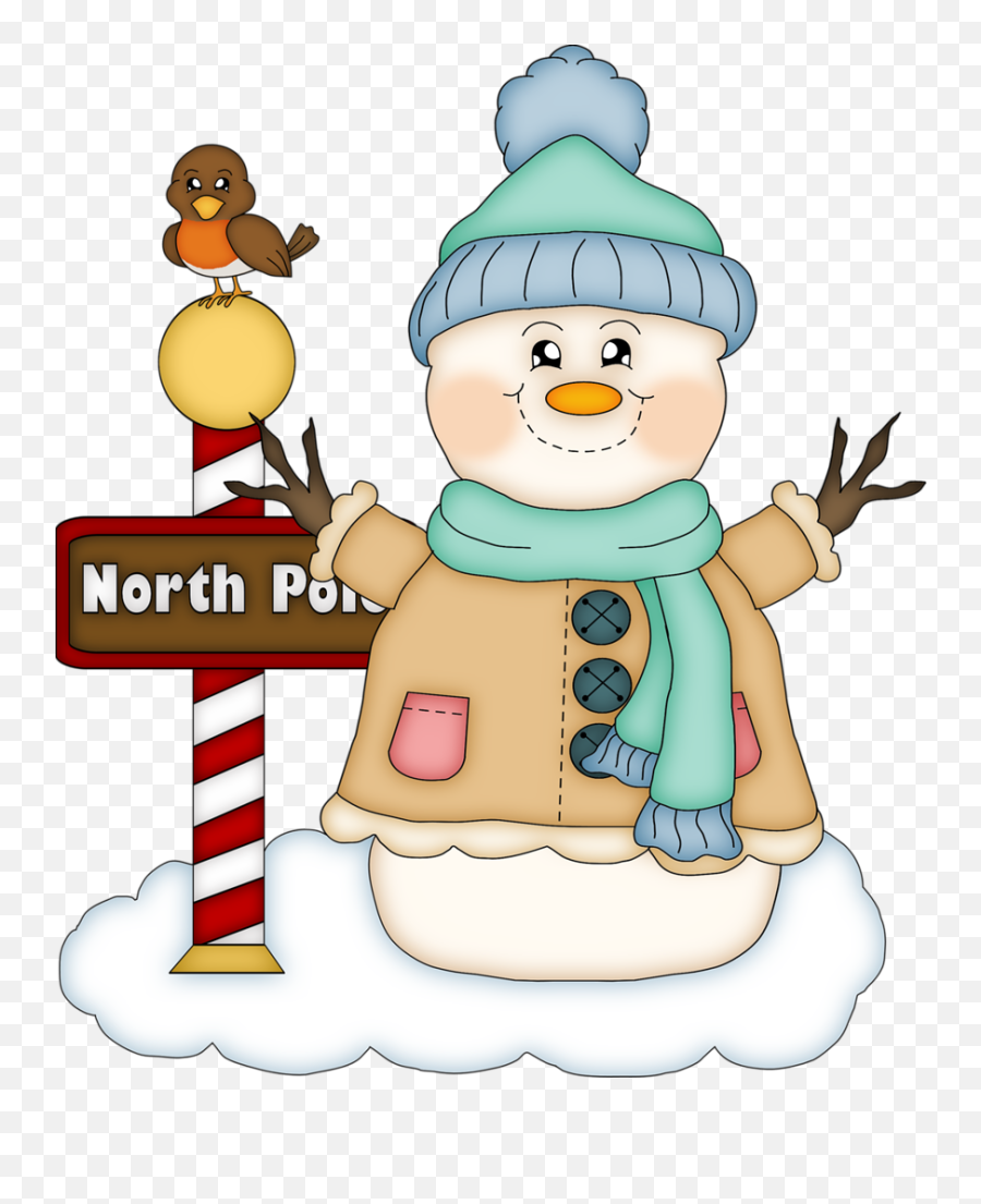 Clipart Snow Family Clipart Snow - Navidad A Color Bonitos Emoji,Snowman Emoji With Snow