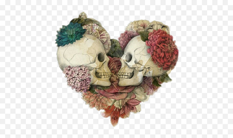 Skull Skulls Flowers Flower Sticker - Art Flower Skull Emoji,Flower Vs Footprints Skull Emoji