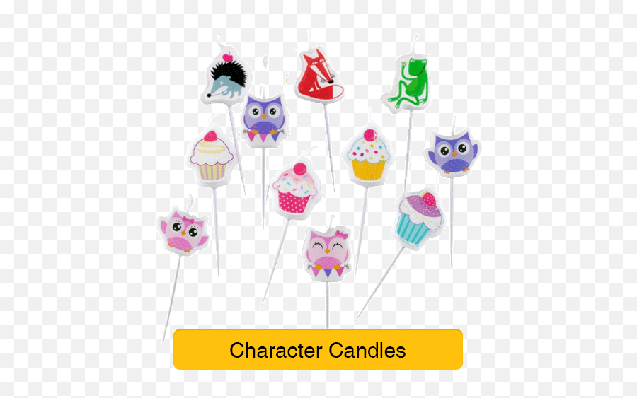 Cake Candles U0026 Decorations U2014 Edu0027s Party Pieces - Cupcake Emoji,Emoji Birthday Candles