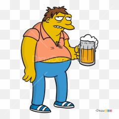 How To Draw Barney The Simpsons - Draw Barney From The Simpsons Emoji,Barney Emotions