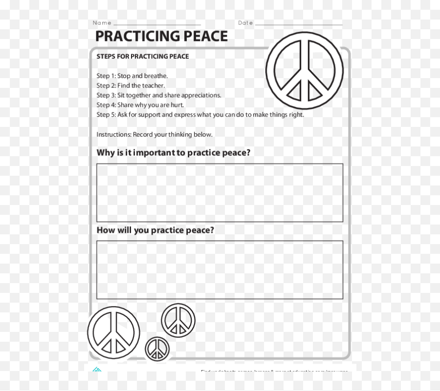 Learning How To Practice Peace Lesson Plan Educationcom - Dot Emoji,Bean Bag Toss Emotions