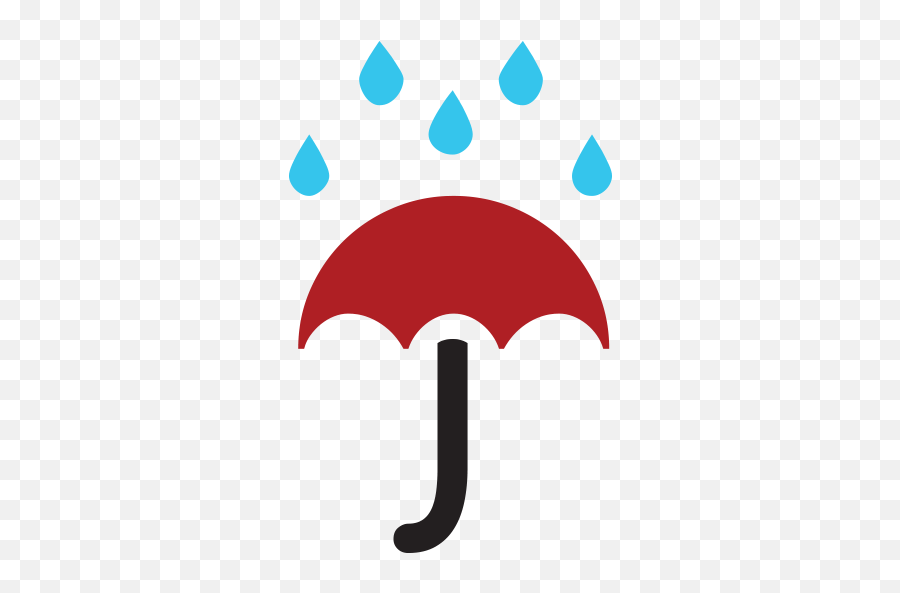Umbrella With Rain Drops - Text Messaging Emoji,Rain Emoji