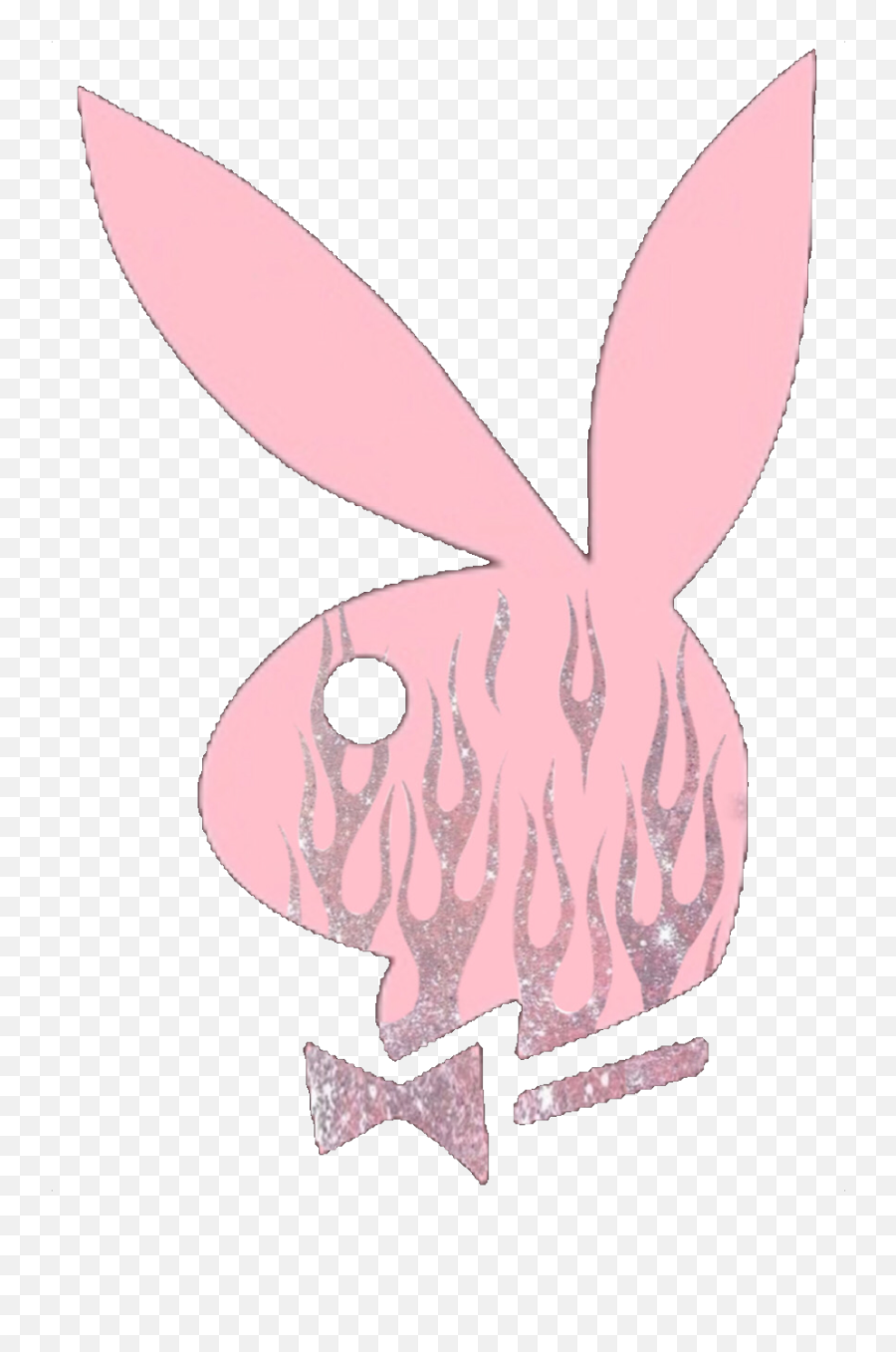 Playboy Bunny Flames Pink Sticker - Playboy Bunny Pink Aesthetic Emoji,Playboy Bunny Emoji