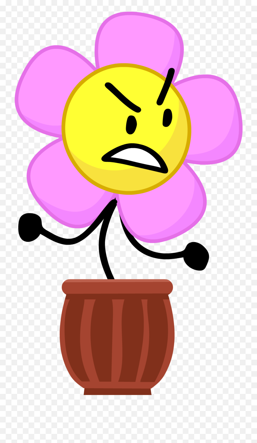 Flower - Bfb Flower Emoji,Angry Flower Girl Emoticon