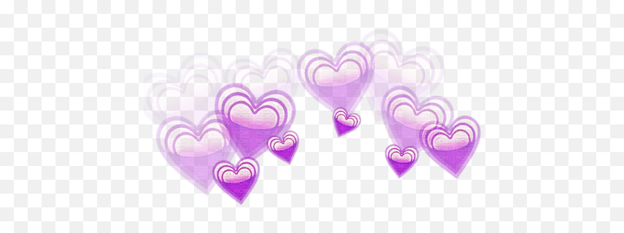 Heart Emoji Decoration - Purple Aesthetic Heart Crown,Purple Heart Emojis Transparent