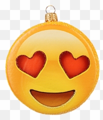 Smiling Face Wheart - Shaped Eyes Emoji,Orange.heart Emoticon