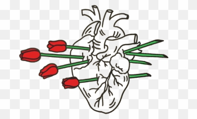 Roses Red Green Black White Heart - Transparent Grunge Tumblr Png Emoji,Stabbed In The Heart Emoji