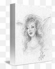 Angel Hand Drawn Original Graphite - Art Charcoal Emoji,Religious Emotions Drawn On Paper