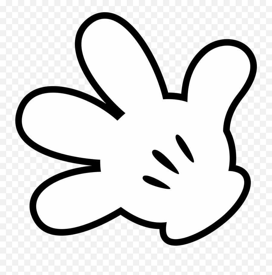 Manos De Mickey Mouse En Foami - Printable Mickey Mouse Glove Emoji,Emoji Mano Se?alando