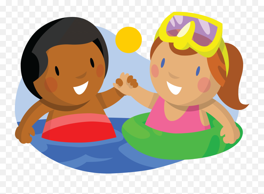 Download Family Clipart Swim - Boy Girl Swimming Clipart Png Kids Swimming Clipart Transparent Emoji,Boy And Girl Emoji