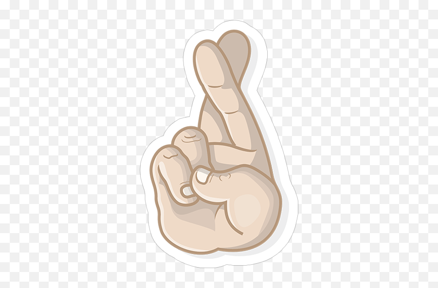 Fingers Crossed Emoji - Sign Language,Fingers Crossed Emoji