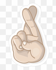 Fingers Crossed Emoji - Sign Language,Fingers Crossed Emoji
