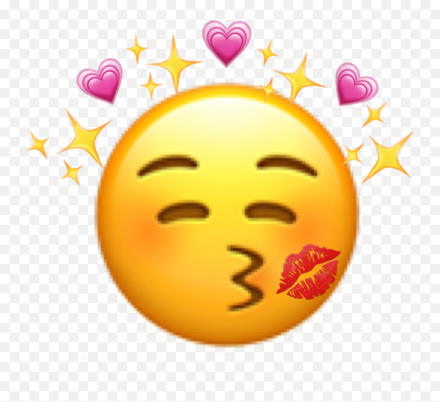 Kissloveemojisparkle Sticker By Maya - Happy Emoji,Sparkle Emoticon Transparent