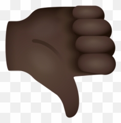 Icono De Thumbs Down Dark Skin Tone Estilo Emoji - Fist,Emoji Con Las Manos Arriba