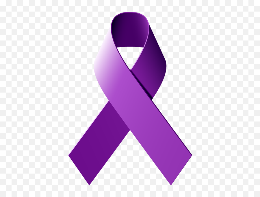Purple Cancer Ribbon Clipart - Purple Cancer Ribbon Png Emoji,Purple Ribbon Emoji