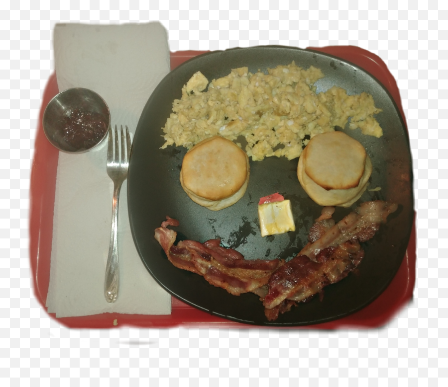 Food Breakfast Eggs Bacon Sticker By Joe Herron - Fork Emoji,Bacon Emoji