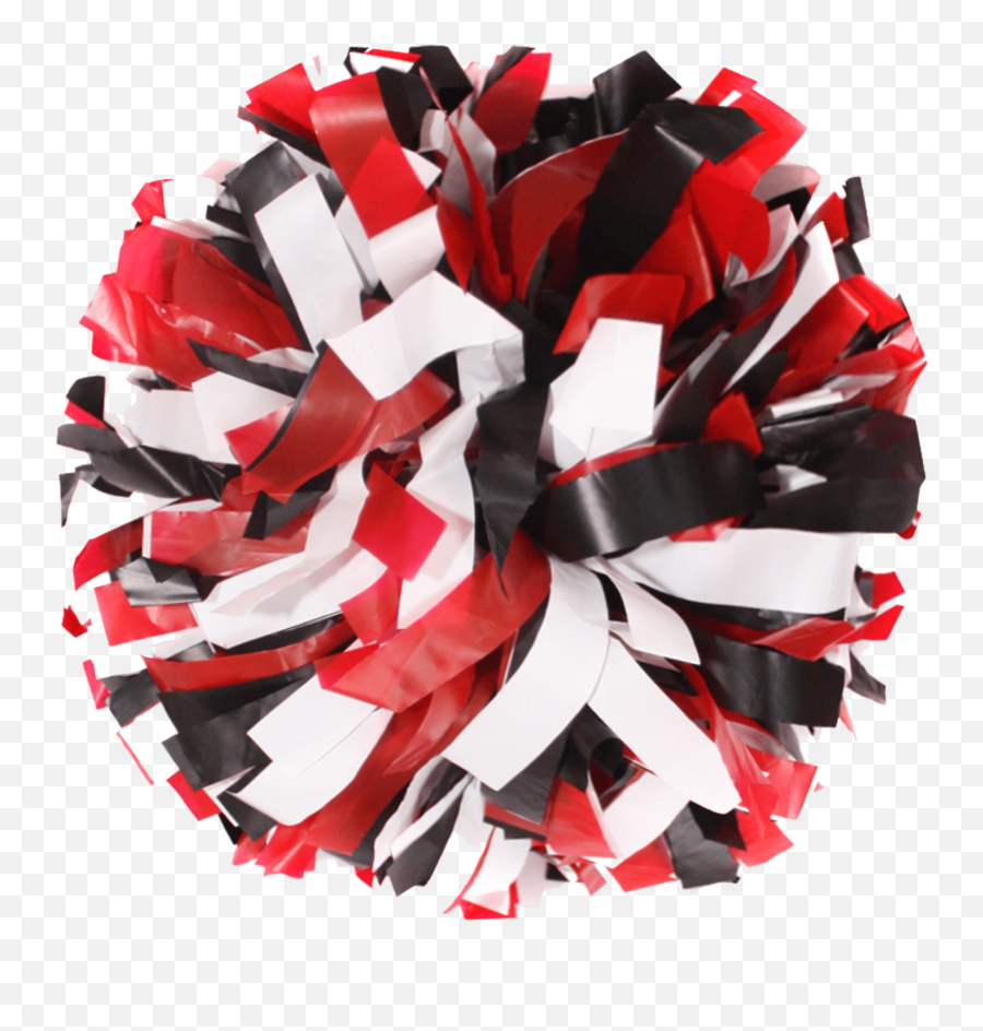 Plastic White Plastic Red And Plastic Black 6 Pom - Cheerleading Red Black And White Pom Poms Emoji,Dancing Pom Poms Emoticon