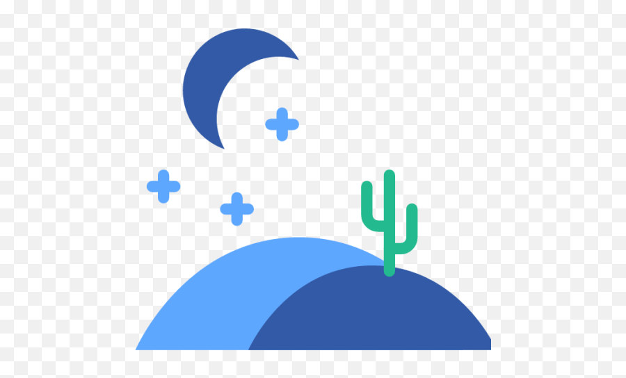 Cactus Desert Night Icon - Download For Free U2013 Iconduck Emoji,Sunshine Symbols Emojis
