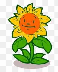 Plant Clipart Cartoon Plant Cartoon - Cartoon Flower With Face Emoji,Shrub Emoji