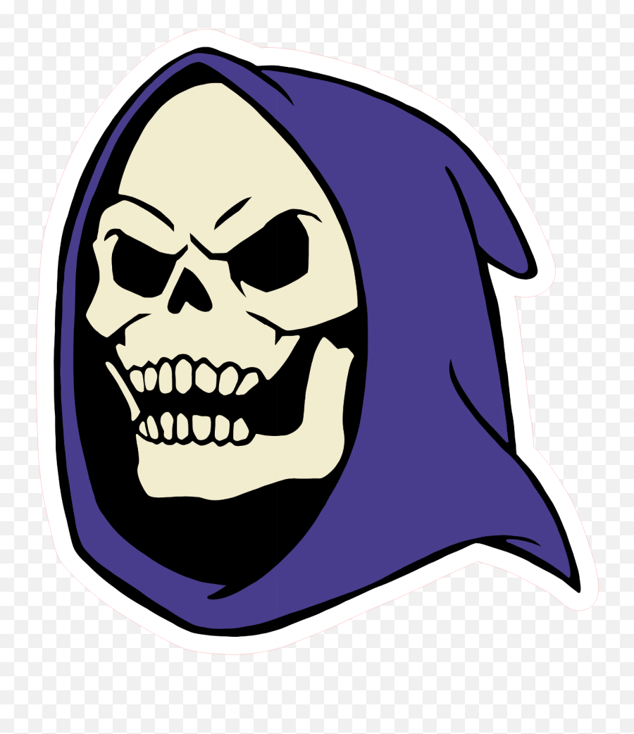 Hooded Skull Sticker Artsanddads Emoji,Skull Emoji Transparent