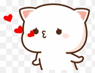 Mochi Mochi Peach Cat Whatsapp Stickers - Cat Gifs Hearts Emoji,Kawaii Cat Emoji