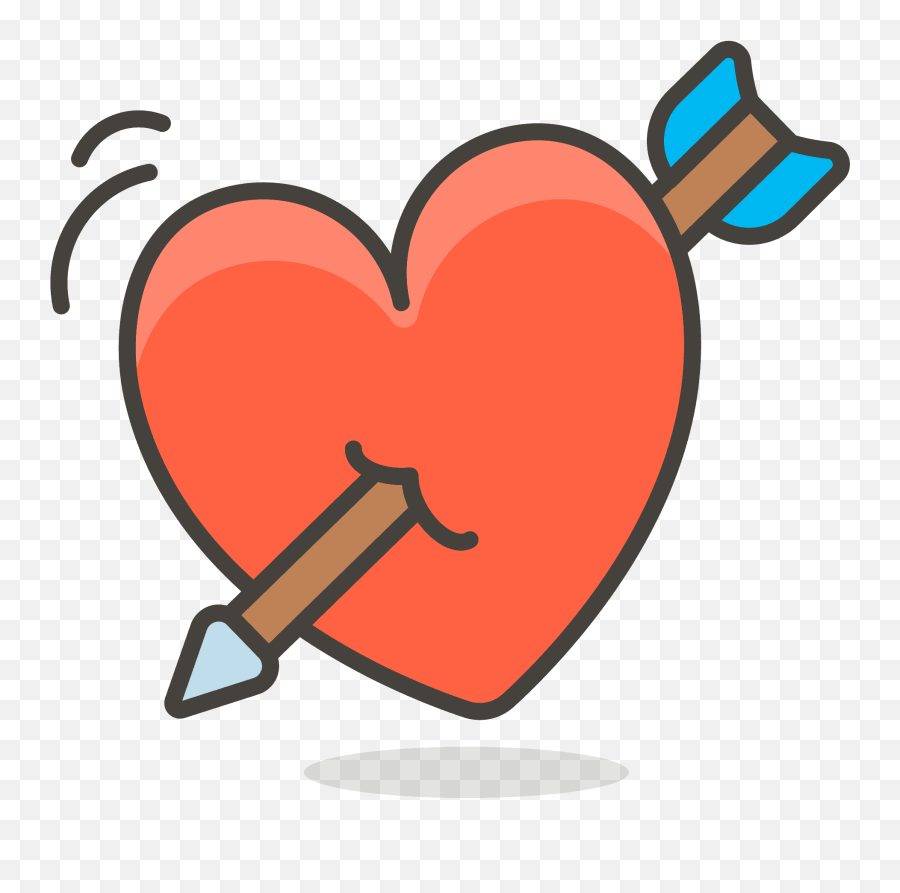 Heart With Arrow Emoji Clipart - Clip Art,Heart With Arrow Emoji