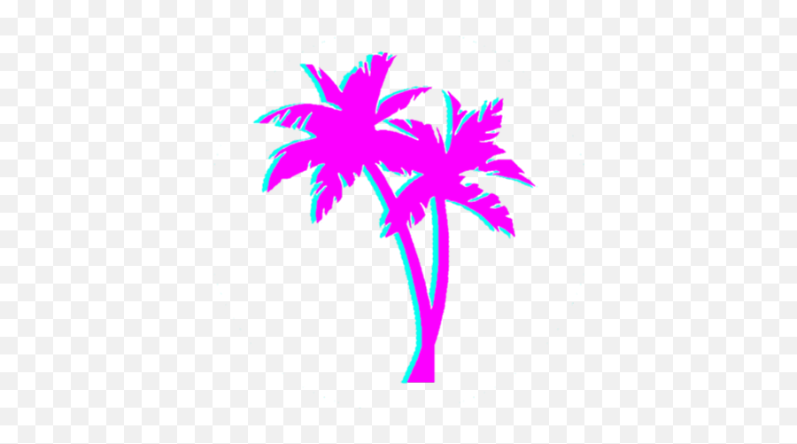 Transparent Tree Vaporwave - Vector Palm Tree Png Emoji,Vaporwave Emoji