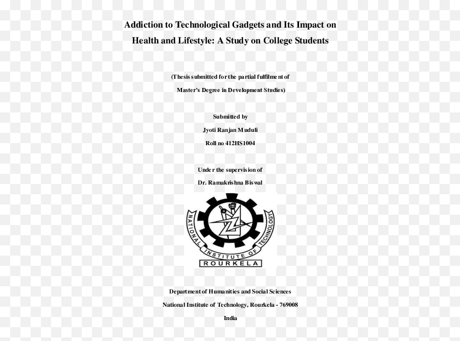 Addiction To Technological Gadgets - Nit Rourkela Emoji,Nit Emotions Onal