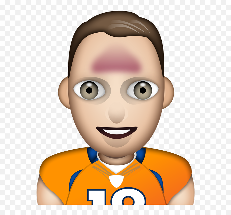Nicki Jhabvala On Twitter So Thereu0027s Now A Peyton Manning - Emoji With Big Forehead,Helmet Emoji