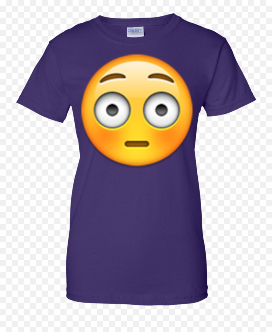 Emoji - Flushed Face T Shirt U0026 Hoodie,Light Purple Face Emoticon