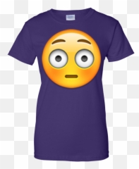 Emoji - Flushed Face T Shirt U0026 Hoodie,Light Purple Face Emoticon