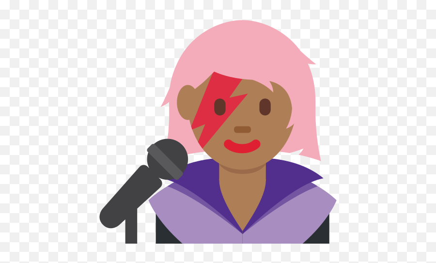 U200d Woman Singer Emoji With Medium - Dark Skin Tone Meaning Micro,Emoji Pop Level 4