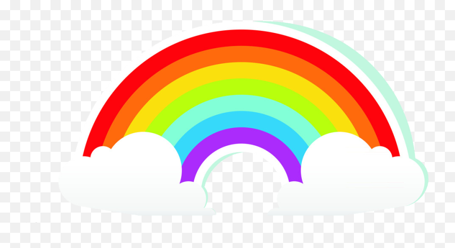 Download Rainbow Cartoon Cloud Free - Cartoon Emoji,Rain Bow Emoji Opuzzle