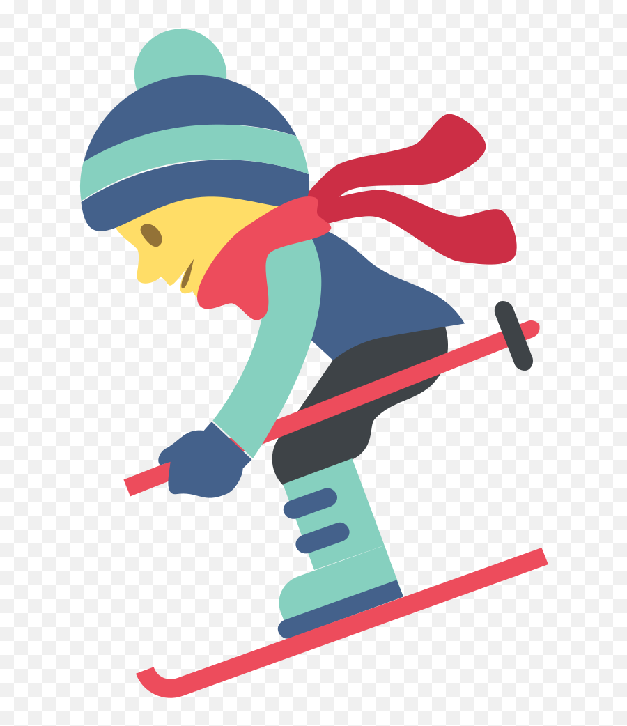 Skier Id 1682 Emojicouk - Skiing Clipart,Winter Emojis