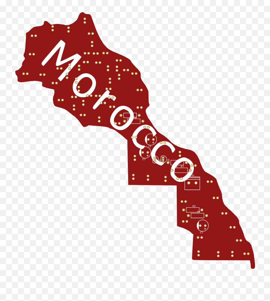 Map Of Morocco And The Moroccan Flag - Share Project Pcbway Dot Emoji,Red Hot Emotion Keyboard