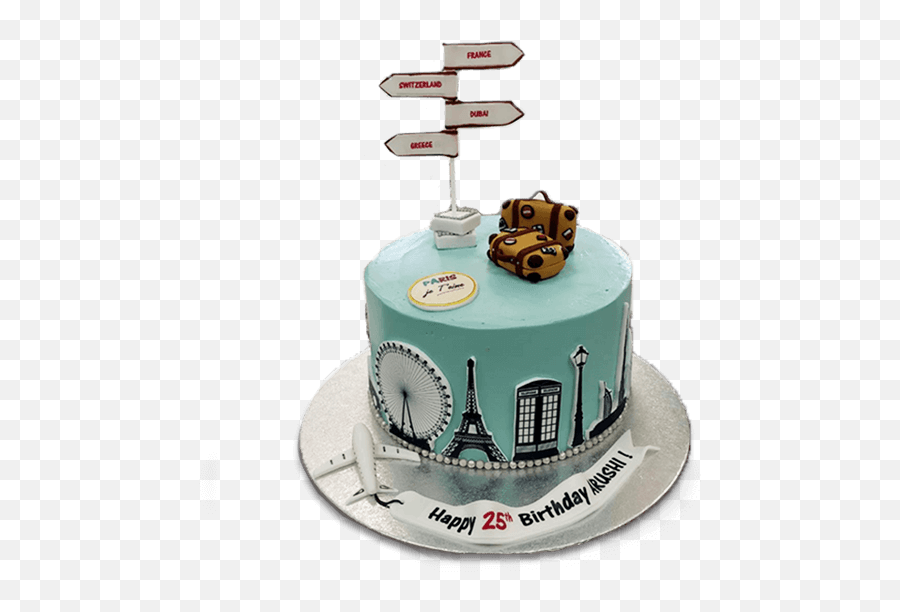 Travel Addict Cake - Travel Cake Emoji,Candyland Emoji Themed Cake Ideas