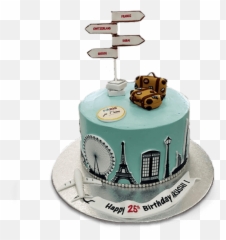 Travel Addict Cake - Travel Cake Emoji,Candyland Emoji Themed Cake Ideas