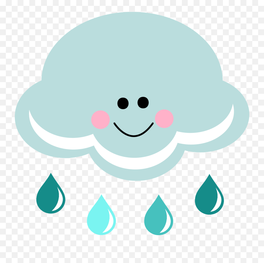 Rain Cloud Storm Clip Art - Happy Rain Cloud Clipart Emoji,Rainy Emoji