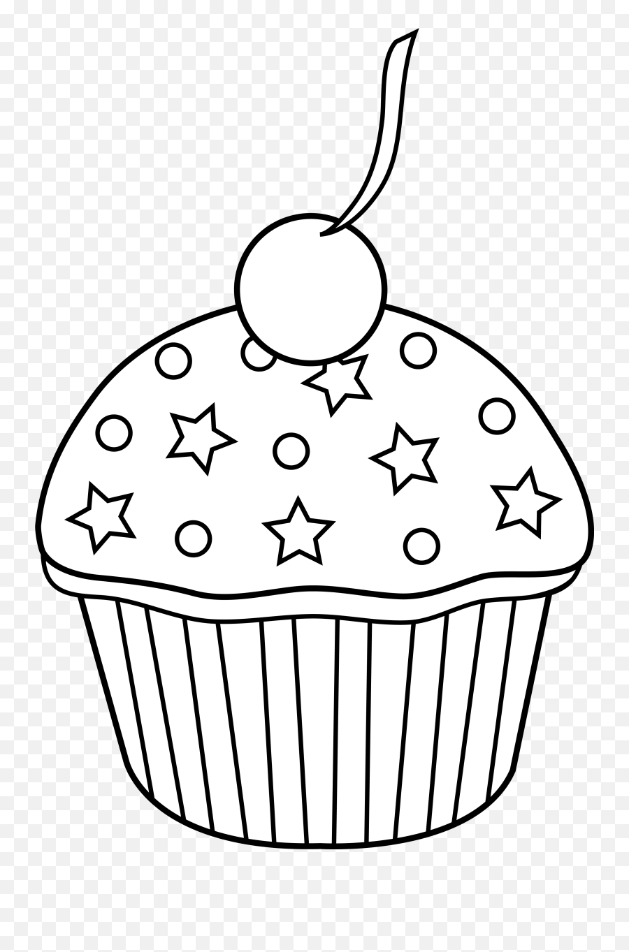 Cupcake Cup Cake Clip Art Art Of White - Sweets Clipart Black And White Emoji,Muffin Emoji